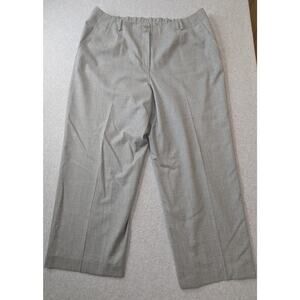 Talbots Womens Wool Pants Gray 18W Lined Classic Fit Stretch Trousers Career